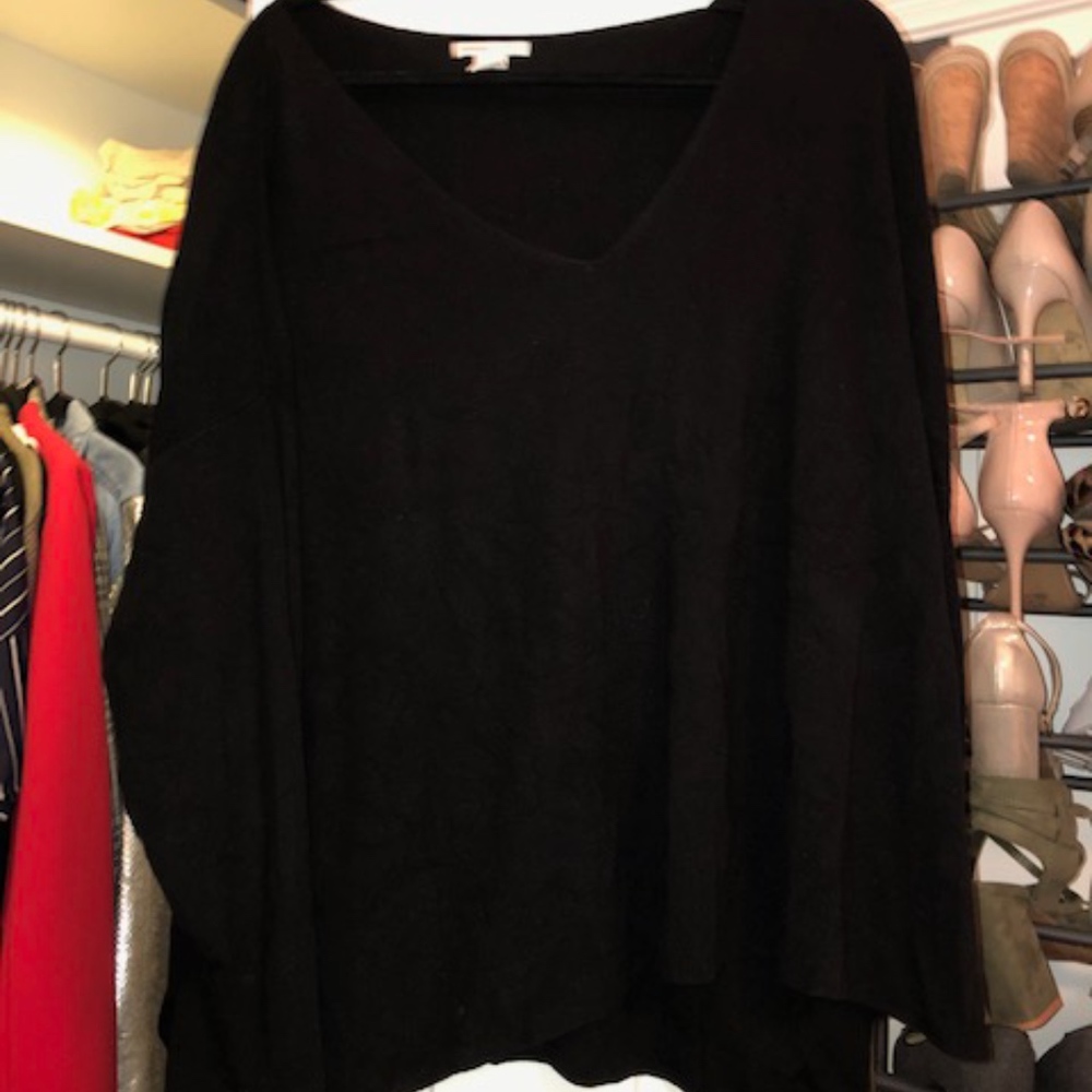 Off the shoulder black sweater